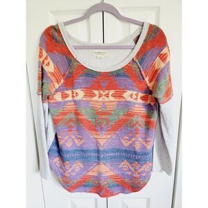 Denim and Supply Ralph Lauren M Southwest Knit Sweater Shirt Medium Cotton‎